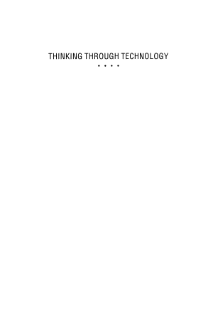 جلد کتاب Thinking Through Technology، نوشته Carl Mitcham